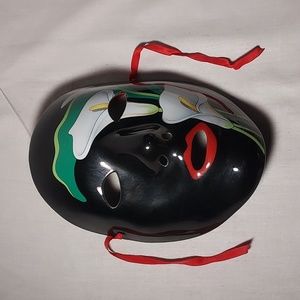 Vintage 1980 Pelzman Design Hand Painted Ceramic Carnival Face Wall Mask Vandor